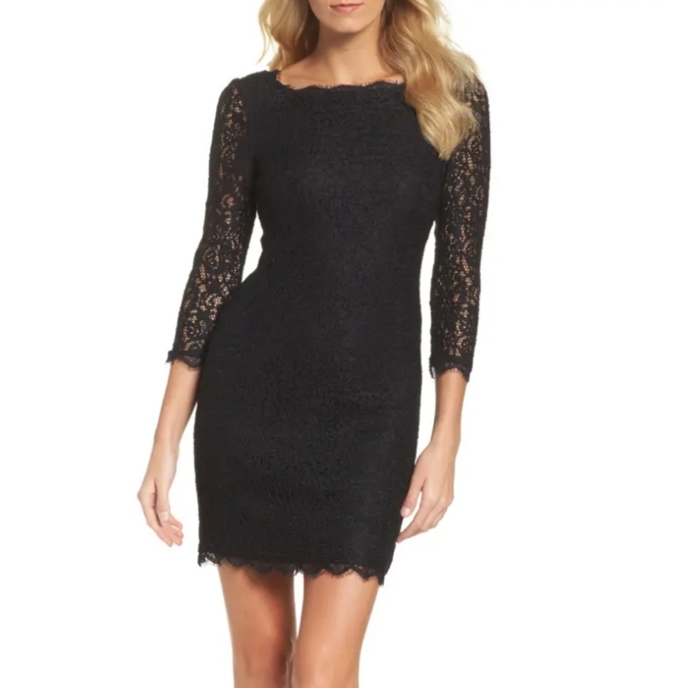 Black lace dress